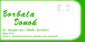 borbala domok business card
