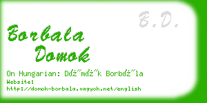 borbala domok business card